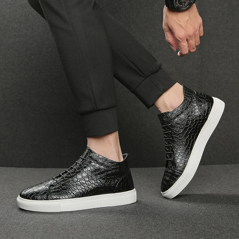 DiNatale Croc-Embossed Sneakers