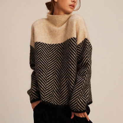 Isabelle – Trendy High-Neck Sweater