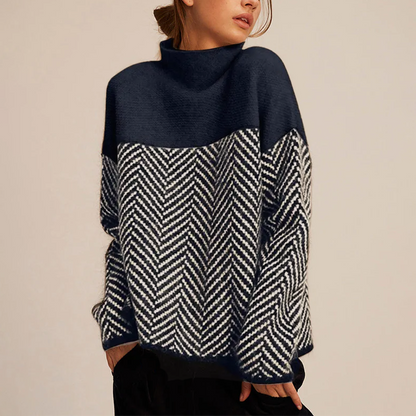 Isabelle – Trendy High-Neck Sweater